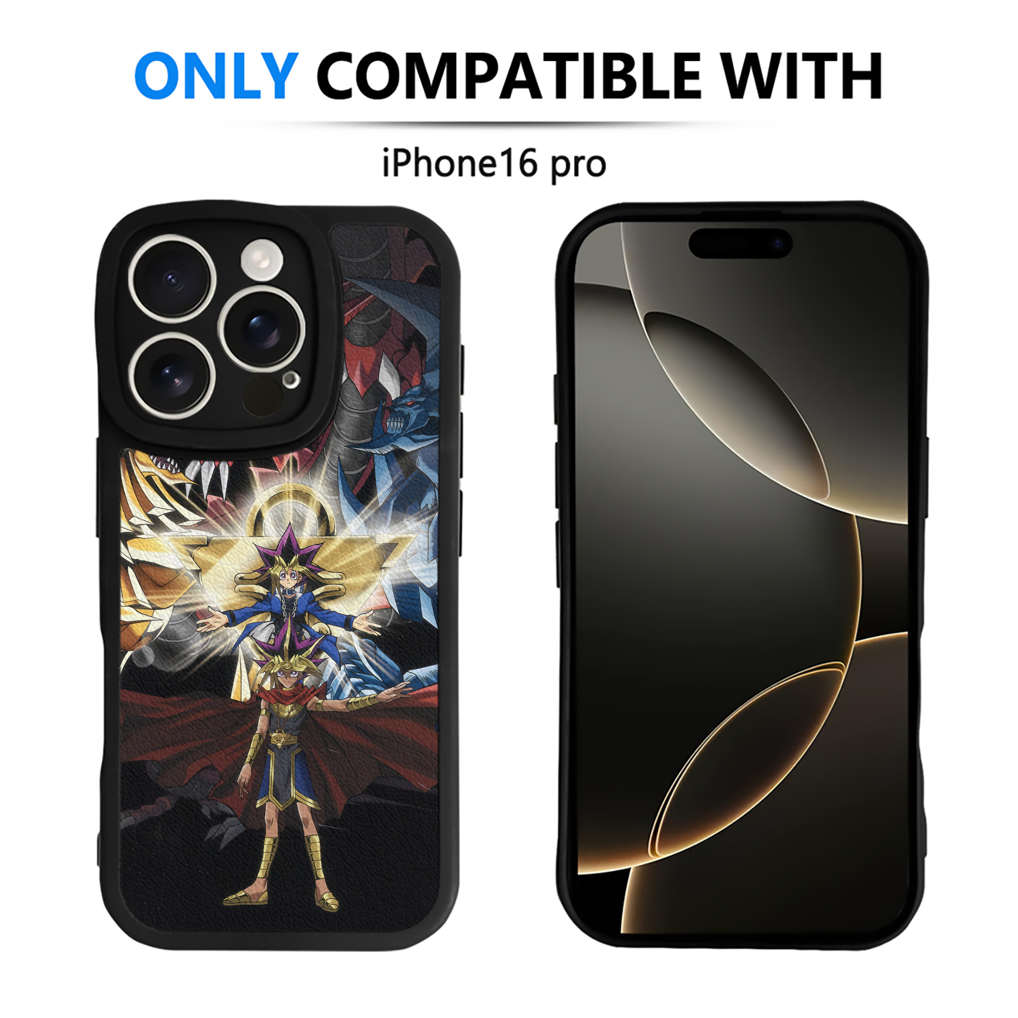 （画像用） 遊☆戯☆王 Yu-Gi-Oh! 【iPhone 16シリーズ対応】シリコンスマホケース（レザー調） 材質：シリコン